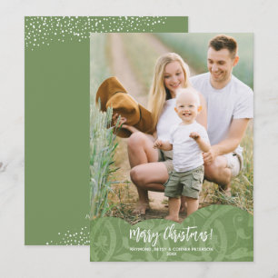 Carte de Noël de Noël de Filigen de lin de Sage