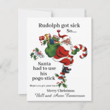 Carte de Noël de Noël de Rudolph