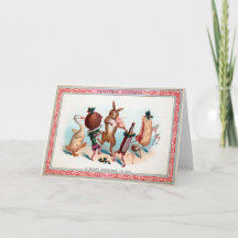Carte de Noël de nourriture de danse victorienne