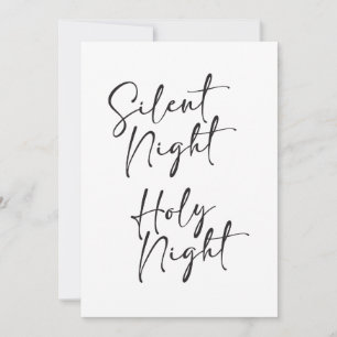 Carte de Noël de nuit silencieuse