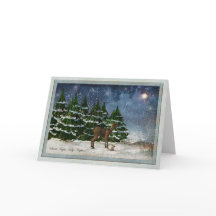 Carte de Noël de nuit silencieuse