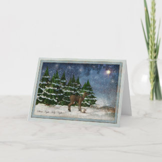 Carte de Noël de nuit silencieuse