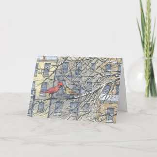 Carte de Noël "de paires cardinales"