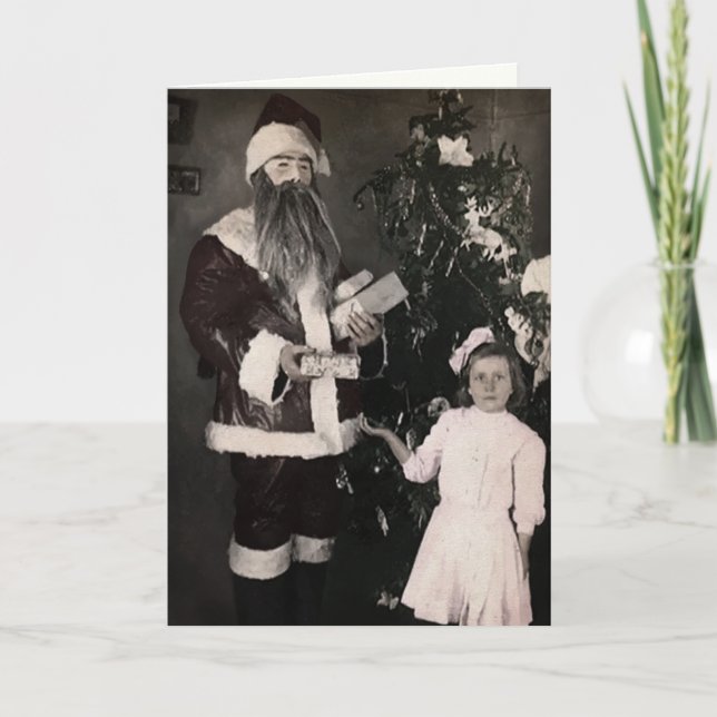 Carte de Noël de Papa Noël flippant (Devant)