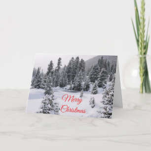 Carte de Noël de paysage hivernal