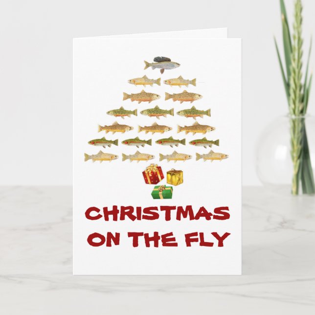 Carte de Noël de pêche Montana Fly (Devant)