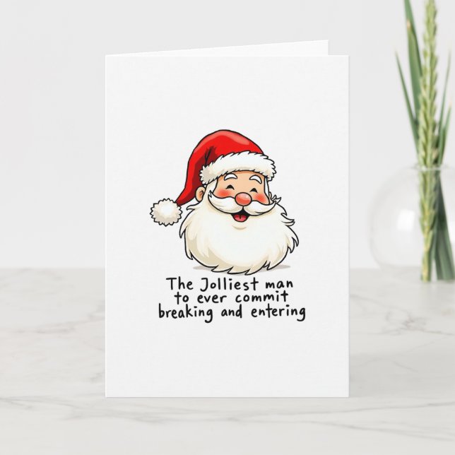 Carte de Noël de Père Noël Entrée par Effraction (Devant)