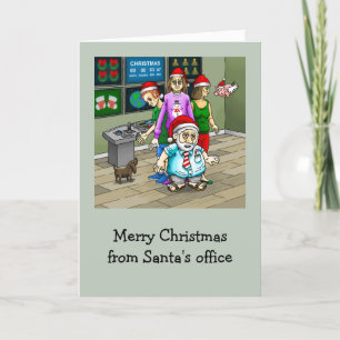 Carte de Noël de père Noël Office