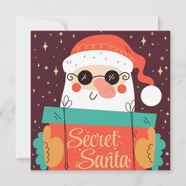 Carte de Noël de Père Noël Secret (Devant)