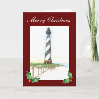 Carte de Noël de phare du Cap Hatteras