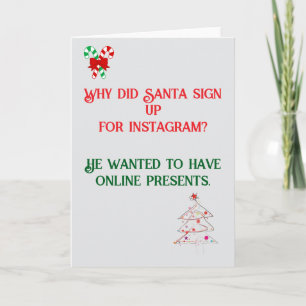 Carte de Noël de plaisanterie amusante