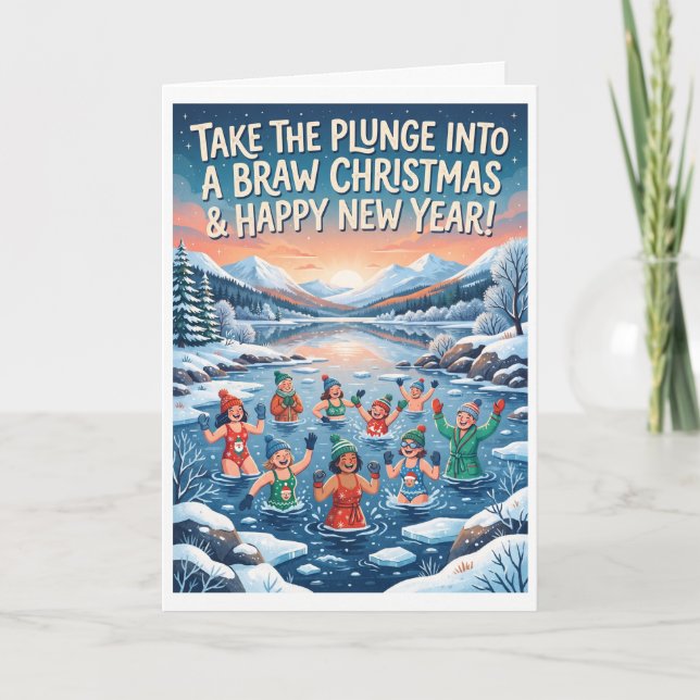 Carte de Noël de plongée Loch Ness (Devant)