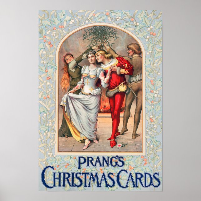 Carte de Noël de Prang (vers 1886) Affiche d'impre (Devant)