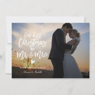 Carte de Noël de première photo de Noël