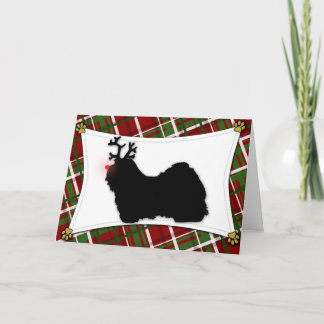 Carte de Noël de renne de Havanese