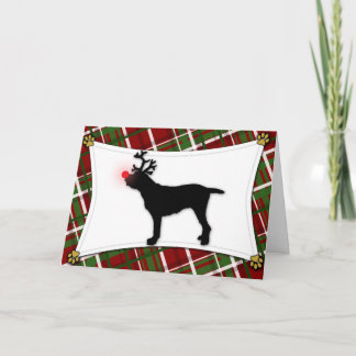 Carte de Noël de renne de Spinone Italiano