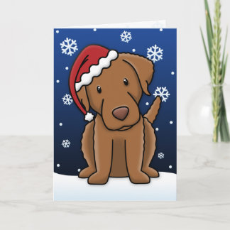 Carte de Noël de Retriever de la Baie de