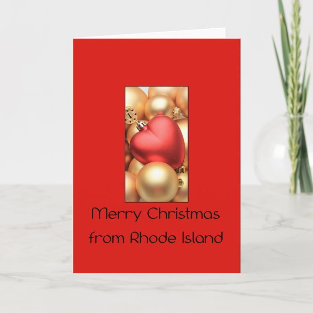 Carte de Noël de Rhode Island, préciser (Devant)