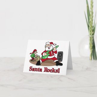 Carte de Noël de roches de Père Noël