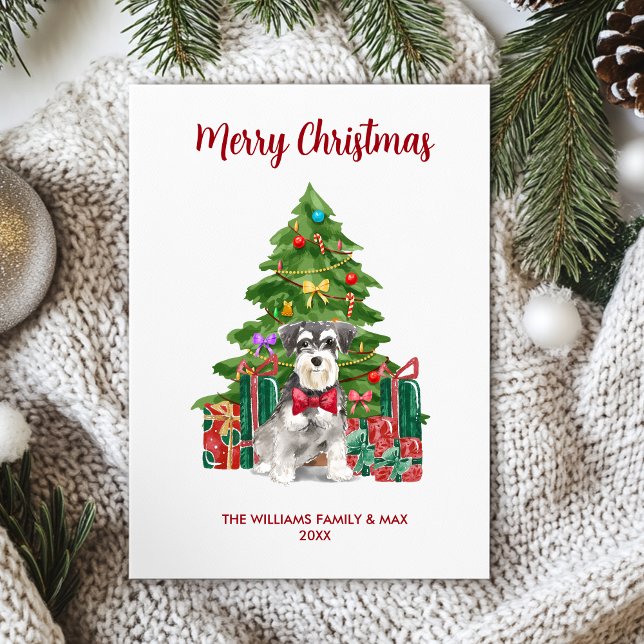 Carte de Noël de Schnauzer nain (Créateur téléchargé)