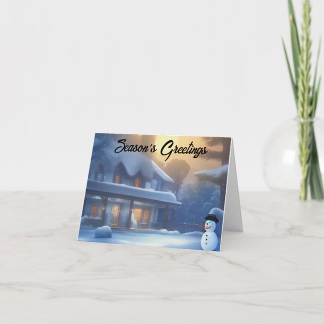 carte de noël de snowman house (Devant)