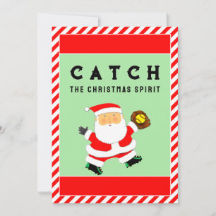 Carte de Noël de softball