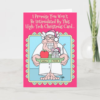 Carte de Noël de SOURIS d'APPLE