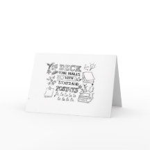 Carte de Noël de stat et de post-its