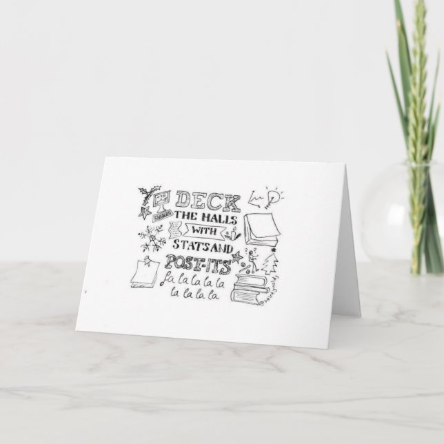 Carte de Noël de stat et de post-its (Devant)