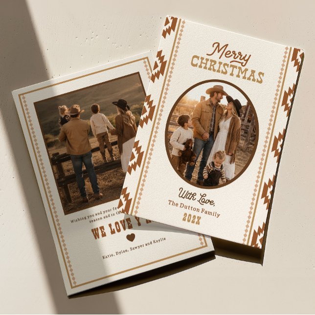 Carte de Noël de style occidental | Imprimée ou nu (Créateur téléchargé)