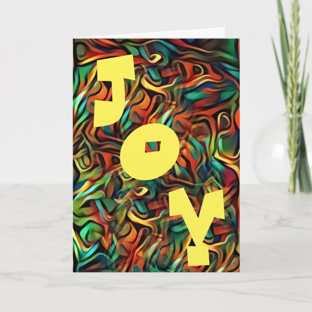 Carte de Noël de style rétro Jazzy Joy (Devant)
