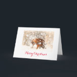 Carte de noël de Tiger<br><div class="desc">Des tigres qui jouent dans la neige d'hiver vous souhaitent un joyeux Noël</div>