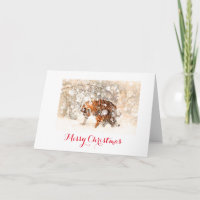 Carte de noël de Tiger