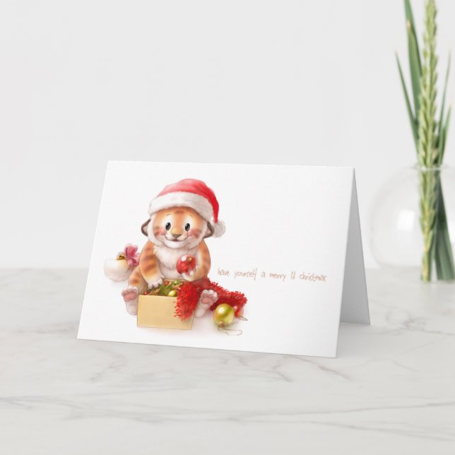 carte de Noël de tigre de lil 2010 (Devant)