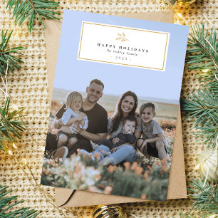 Carte de Noël de vacances heureuse en famille