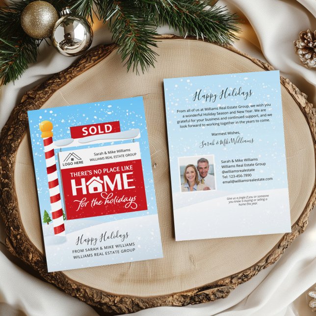 Carte de Noël de vente de maison pour les professi (Sold Real Estate Christmas Cards)