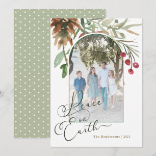 Carte de Noël de verdure de Paix sur Terre