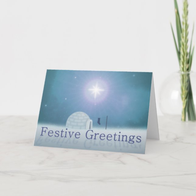 Carte de Noël de voeux festive (Devant)