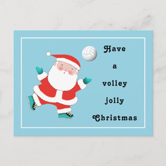 Carte de Noël de volley-ball (Devant)