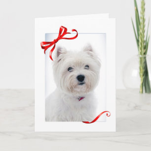 Carte de Noël de Westie