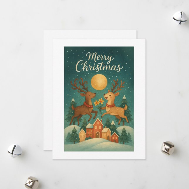 Carte de Noël de Wonky Zoo – Rénnes (Devant/Arrière en situation)