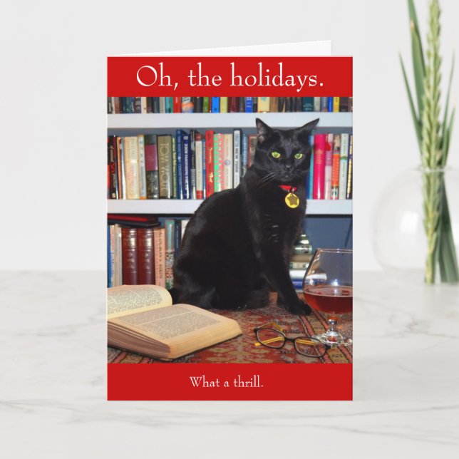 Carte de Noël d'Edgar Allan Kittycat (Devant)