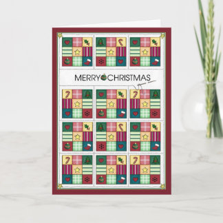 Carte de Noël d'édredon de Noël