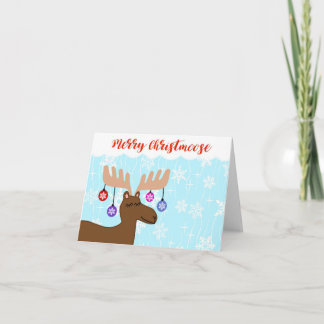 Carte de Noël d'élan de Noël