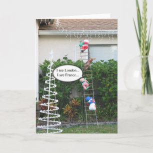 Carte de Noël d'Elf de préjudice