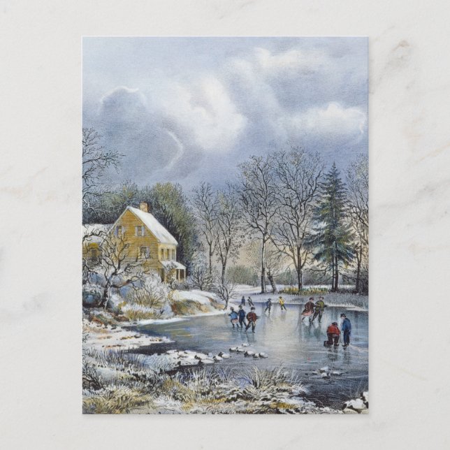 Carte de Noël démodée (Devant)