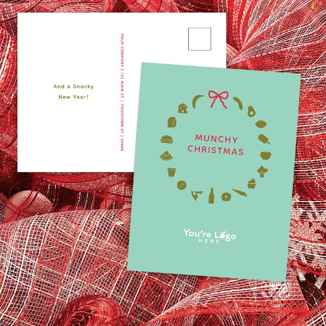 Carte de Noël d'entreprise à thème alimentaire ave (Créateur téléchargé)