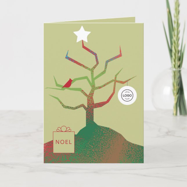 Carte de Noël d'entreprise Arbre de l'Art (Devant)