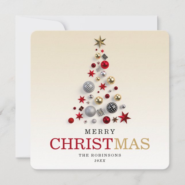 Carte de Noël d'entreprise | Arbre de Noël (Devant)