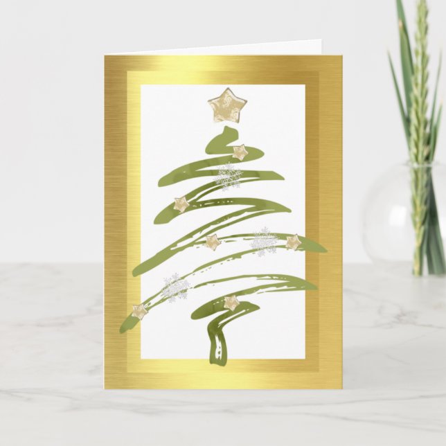 Carte de Noël d'entreprise avec Noël T (Devant)